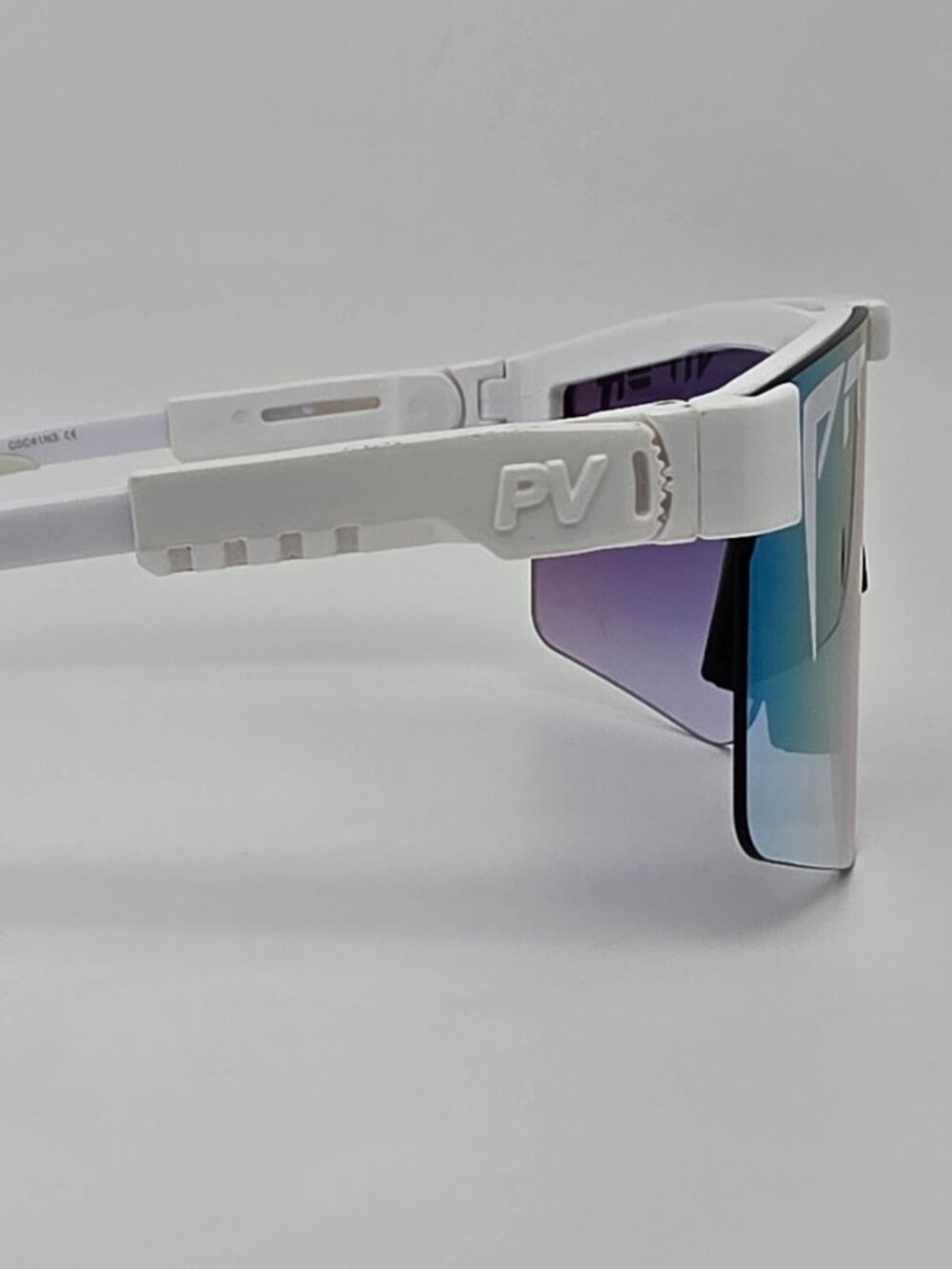 *SOLD* Pit Viper Miami Nights 2000 White Frame Rainbow Photochromatic Sunglasses - Picture 8 of 15